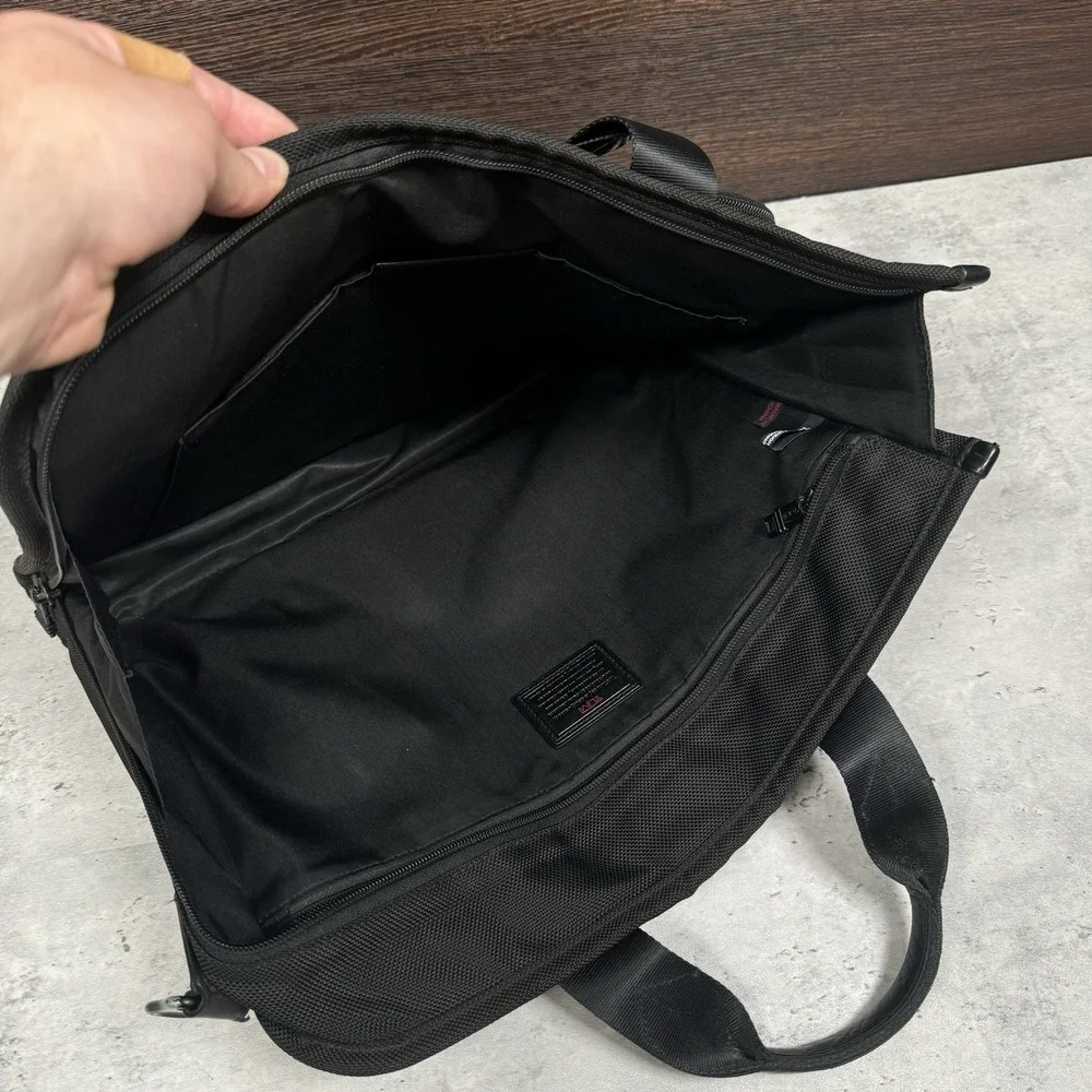 TUMI Business T-Pass Laptop Briefcase Black Ballistic Nylon - 15.5x12.5